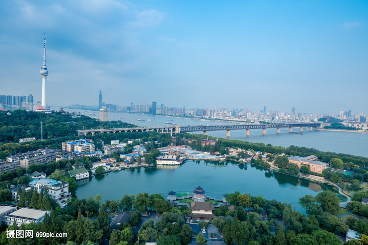 武漢城市風(fēng)光長江大橋電視塔